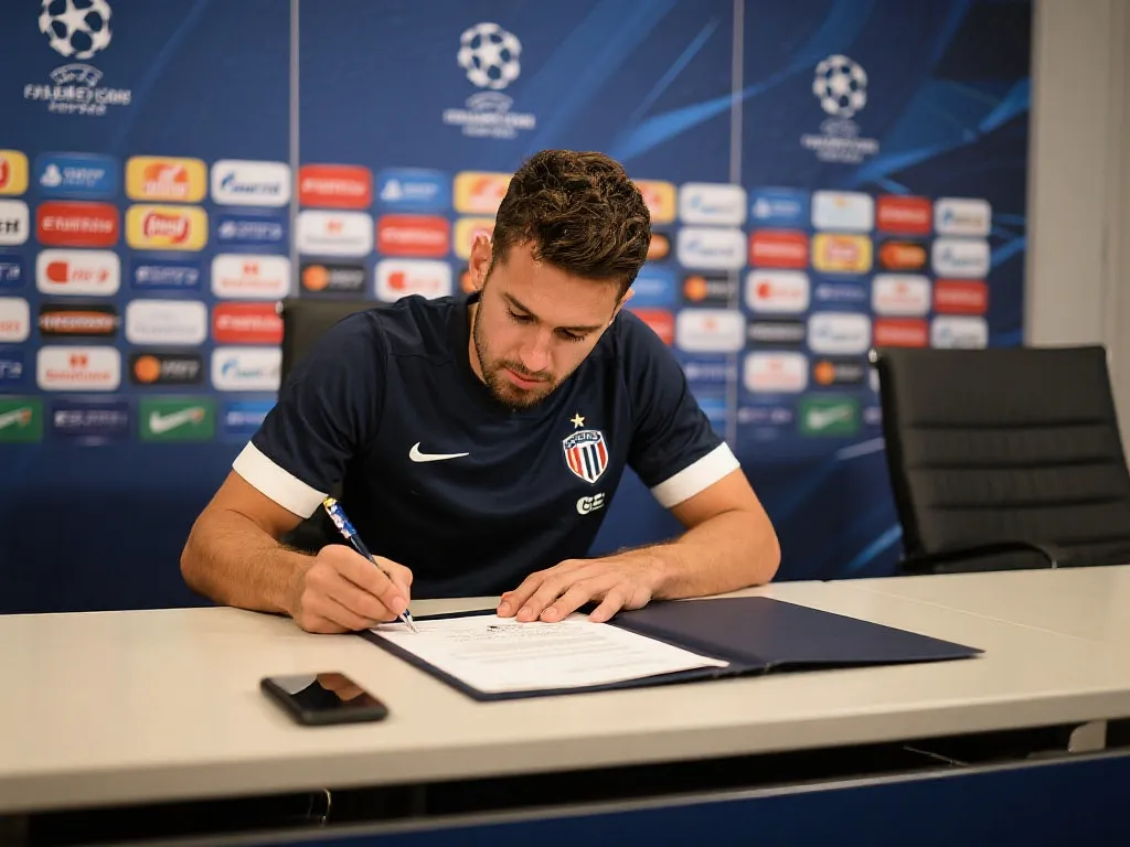 球员签约新闻发布会现场